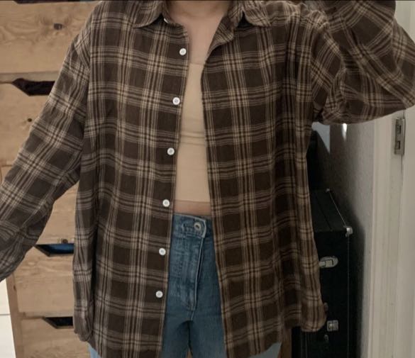 brown flannel jacket