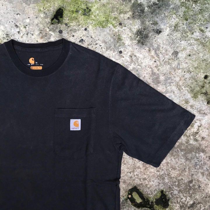 carhartt pocket tee ( black ), Fesyen 