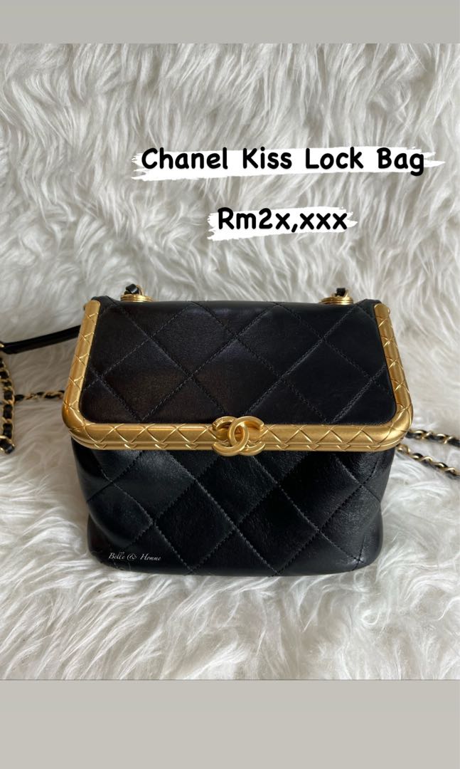 Chanel Kiss Lock Bag, Luxury, Bags & Wallets on Carousell