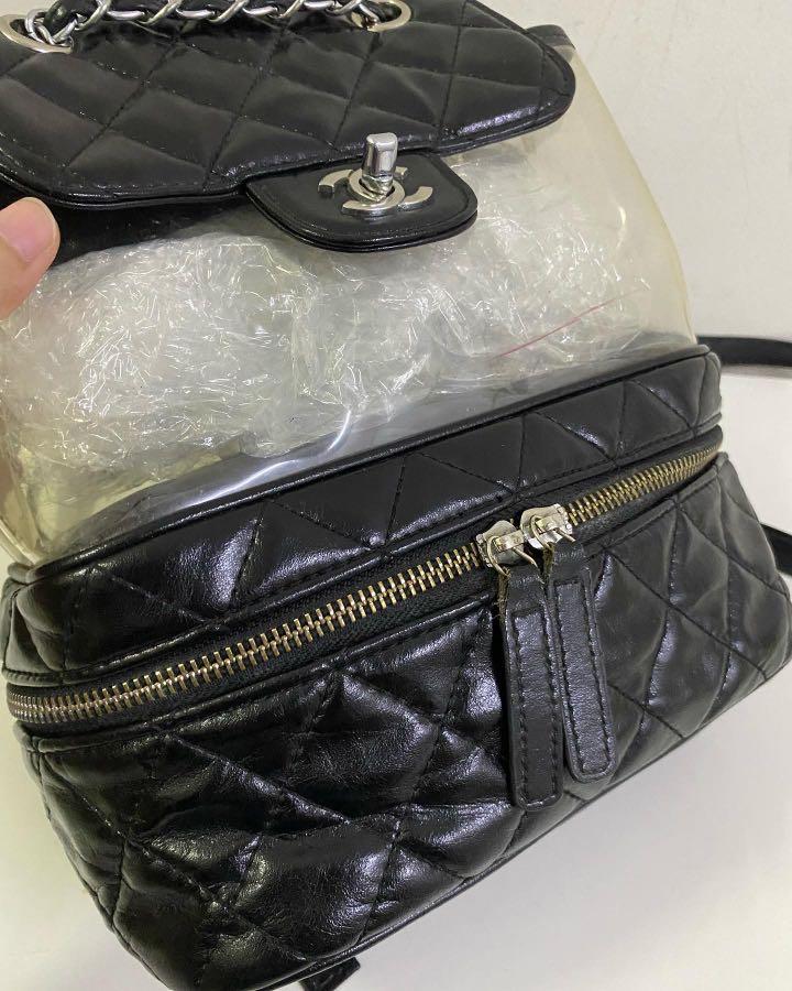 Chanel Transparent Vanity Flap Backpack, Bragmybag