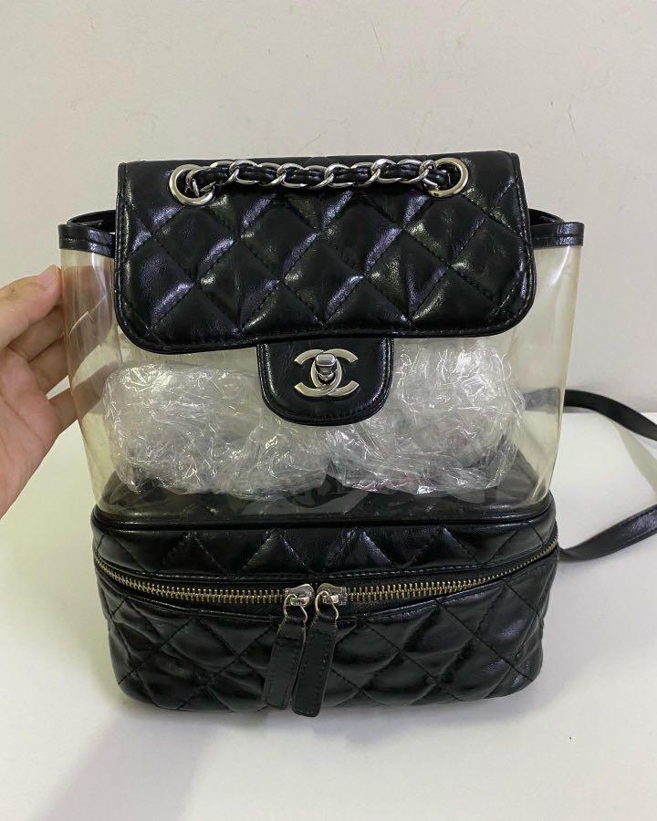 Chanel Black PVC Vanity Bag Large – The Closet