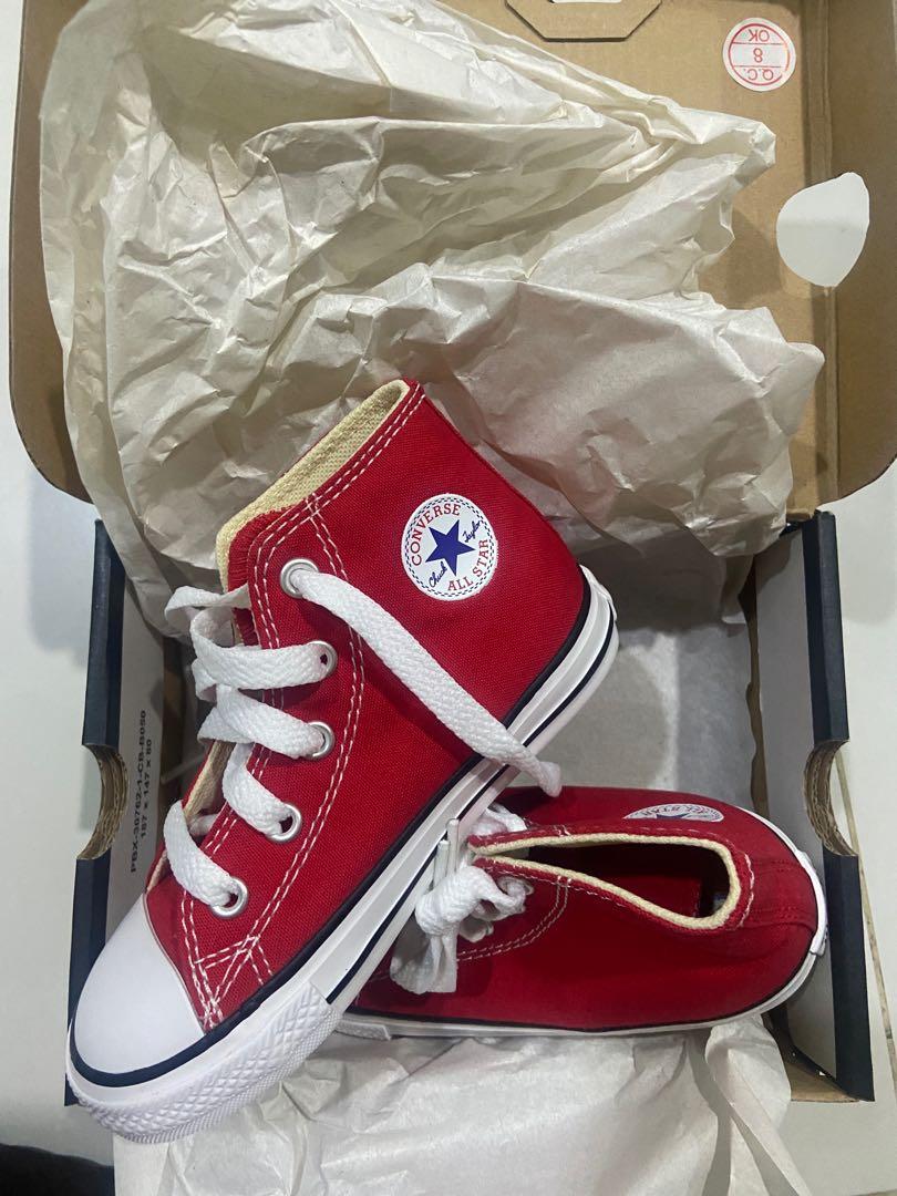 Red converse online crib shoes