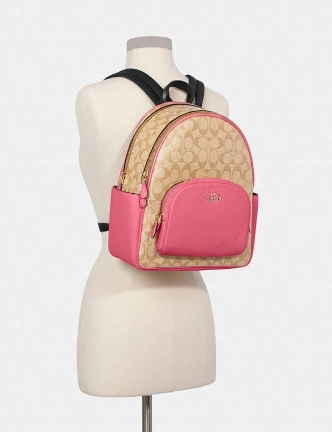 ✅SALE “Coach” Court in Pink Leather Backpack Coach court backpack sale, Women main image 3
