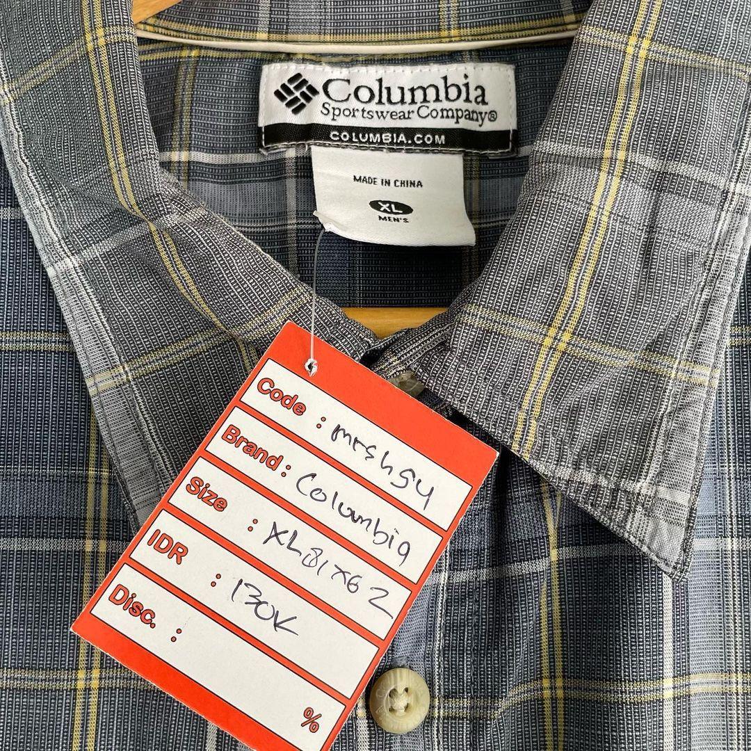 columbia double pocket plaid shirt 
