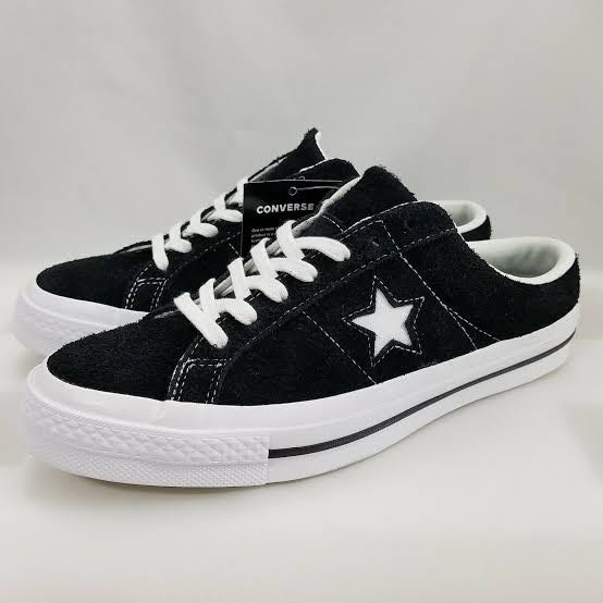 CONVERSE ONE STAR MULE BLACK BLACK WHITE 162066C