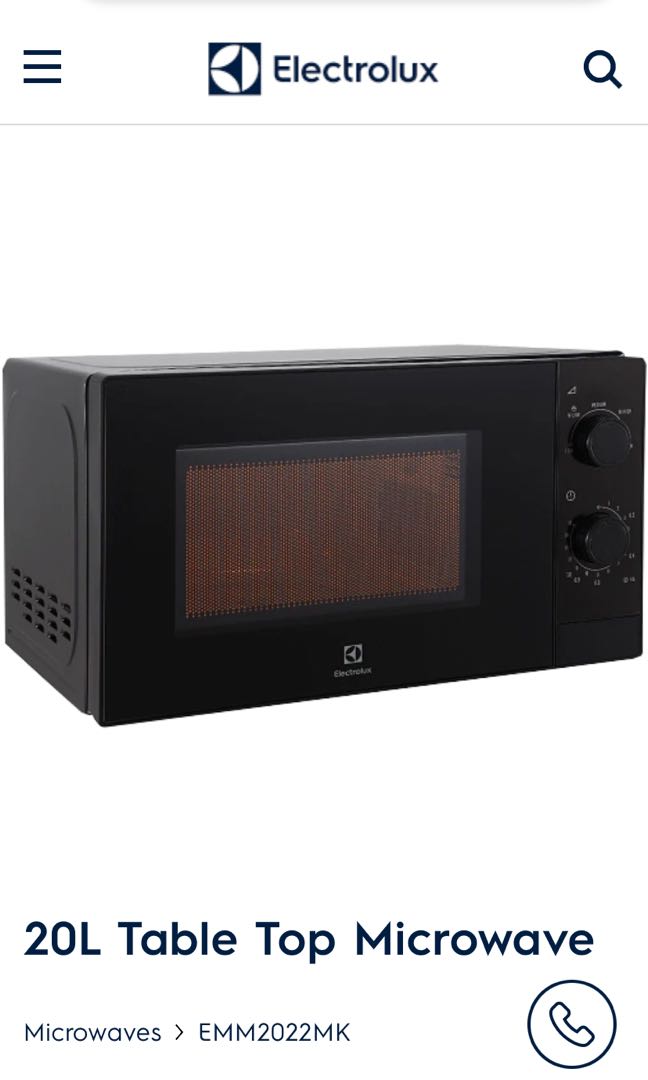 electrolux emm2022mk microwave oven