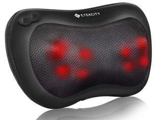 Etekcity Back Neck Massager with Heat Function & Adjustable Intensity, Deep Tissue Shiatsu Massage Pillow for Muscles Pain Relief Relaxation, EM-SH7