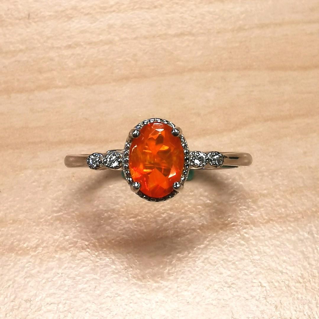 Red store opal ring