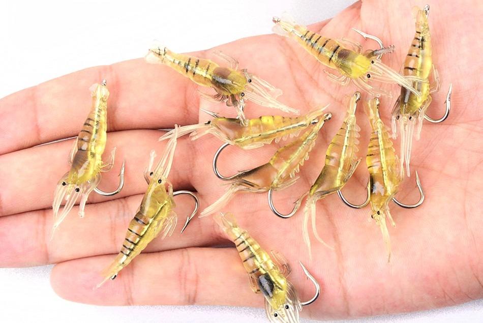 Fishing Soft Shrimp Balt Lures 10pcs 35 腥味仿真草蝦仿生假蝦10隻盒裝5cm 1 4g 淡水路亞魚餌軟餌 運動產品 釣魚 Carousell