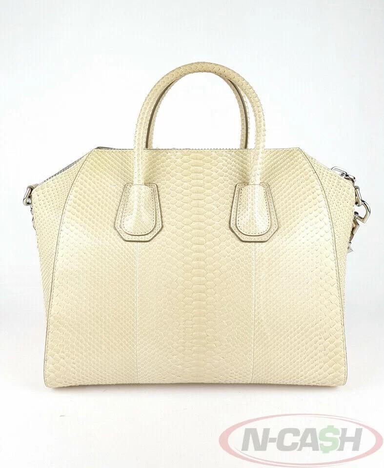 Bag Pawnshop Philippines - Givenchy Antigona Medium Beige Python Leather (Category: Luxury Bags & Wallets) located in Quezon City. Submitted by luxury_by_n-cash (Listing ID 1149633400, Image 2). Description: N-Cash Pawnshop "Instant Cash for Bags, Watches, Cars, and Electronics" https://www.ncash-pawnshop-philippines.com/ Givenchy Antigona Medium Beige Python Leather Bag Brand: GIVENCHY Measures: 13″ L x 11″ H x 8″ D (approx) Excellent condition 