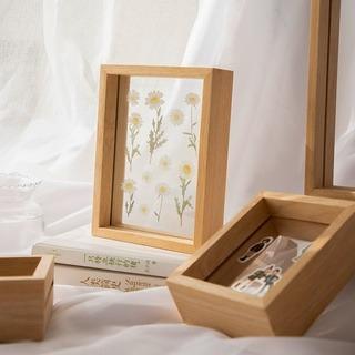 Glass Wooden Photo Floating Frame Picture Frame Plant Dried Flower