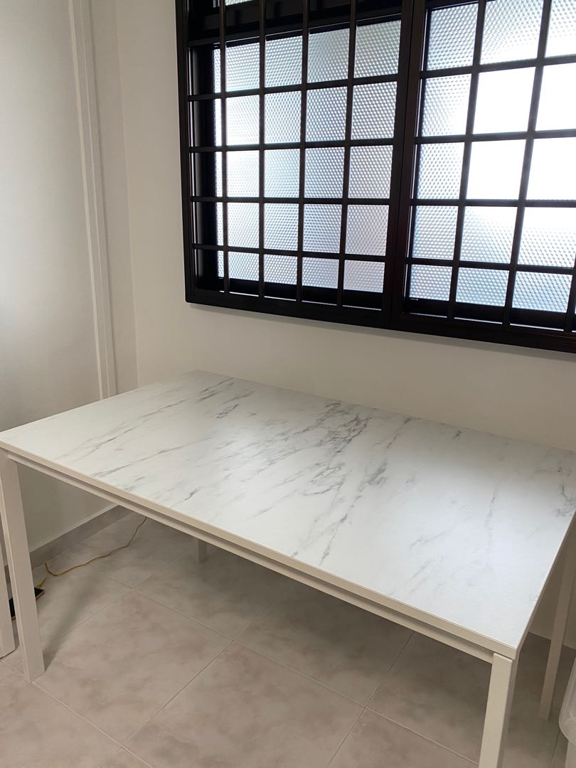 IKEA Marble Table, Furniture & Home Living, Kitchenware & Tableware