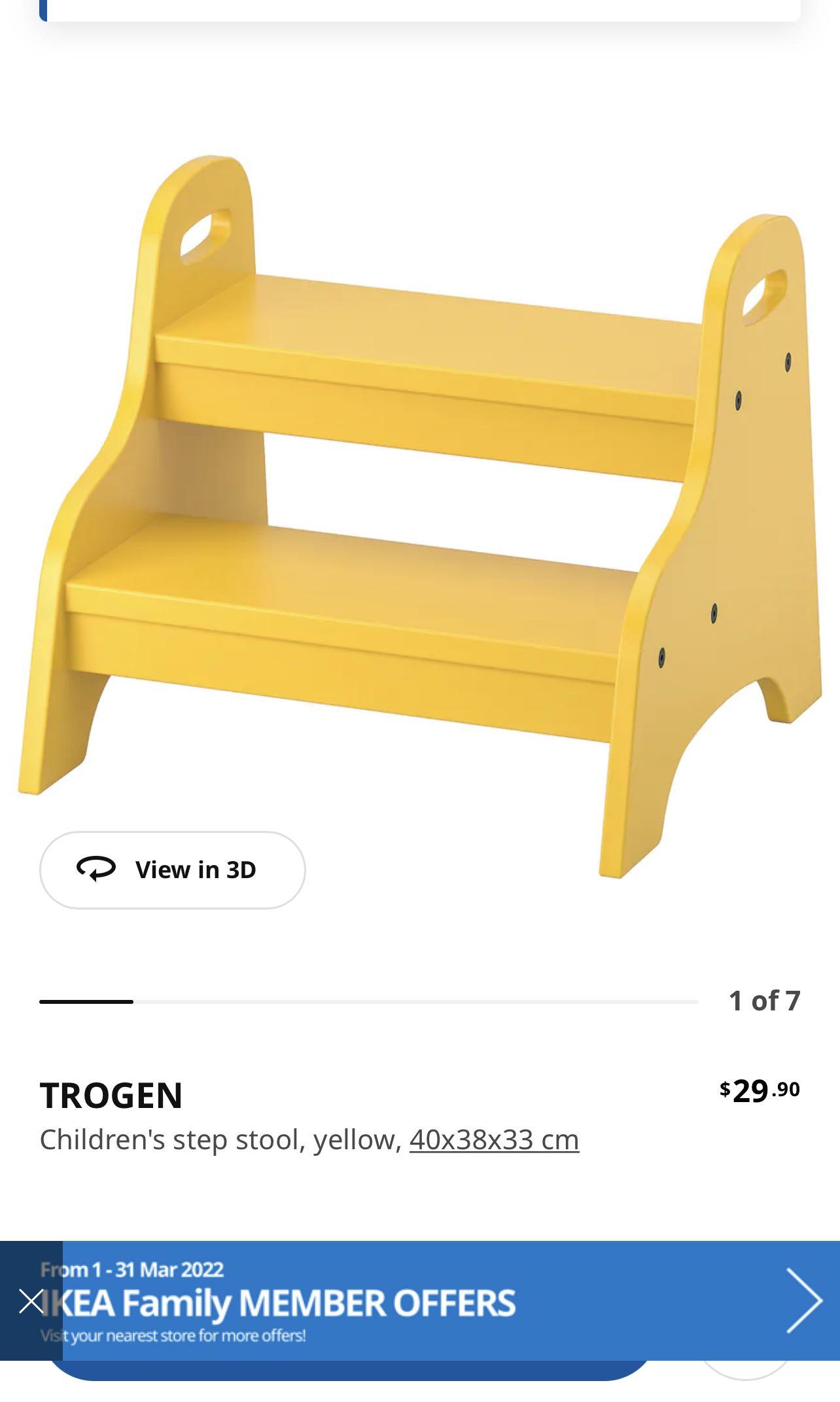 IKEA Step stool, Furniture & Home Living, Furniture, Chairs on Carousell
