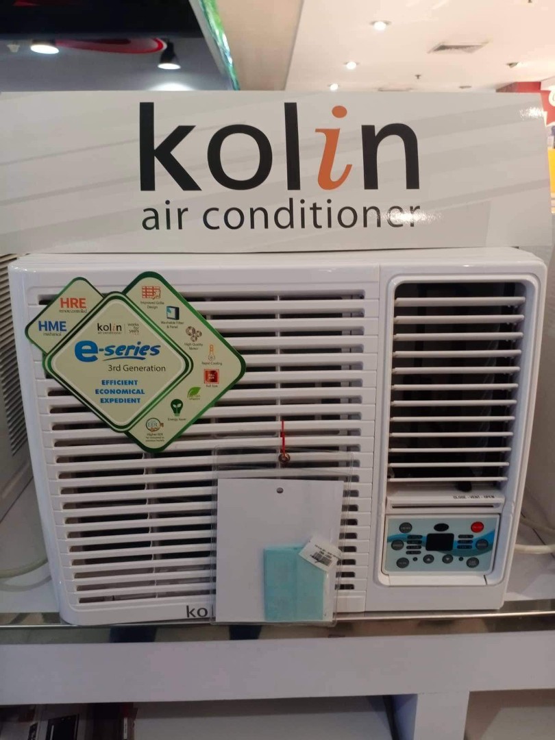 Kolin window type aircon non inverter remote control, TV & Home