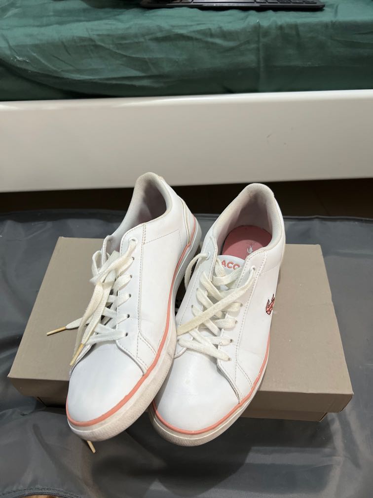 Lacoste Lerond white pink Women s Fashion Footwear Sneakers on Carousell