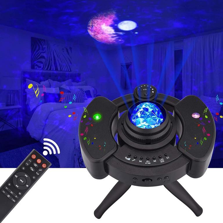 LED Star Night Light Projector, Galaxy Light Projector with Remote, Sky  Light Skylite with Bluetooth Music Speaker and Nebula Cloud/Moon/Ocean Wave  for Bedroom/Game Room/Decoration Party (Black), Furniture & Home Living,  Lighting 