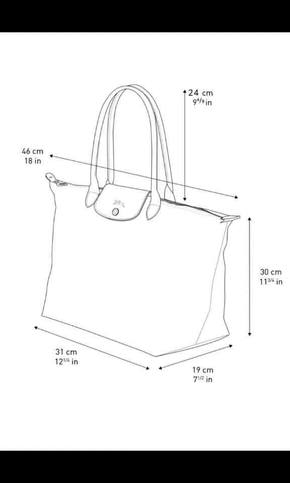 Taille top pliage longchamp