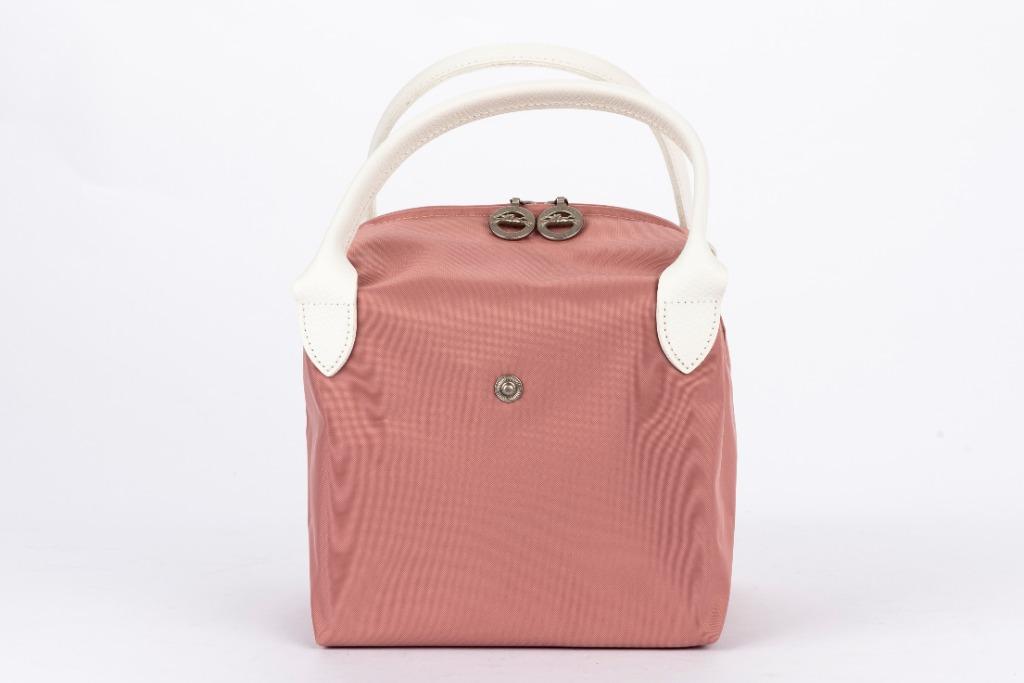 Longchamp Pink White Square Bag