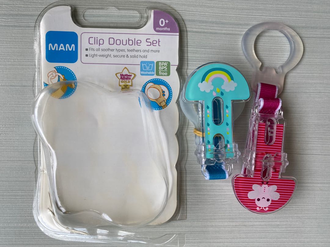 Mam pacifier clips, Babies & Kids, Nursing & Feeding, Soothers