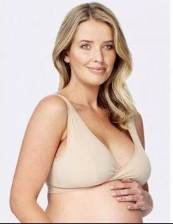 Mamaway Antibacterial Crossover Sleeping and Nursing  Bra with Cups