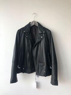 Mango lapels leather jacket