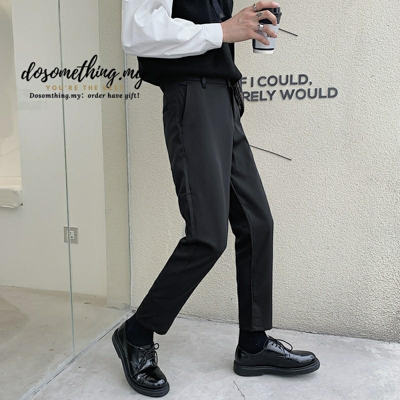 Men's Black Suit Pants, Men's Fashion, Clothes, Bottoms on Carousell