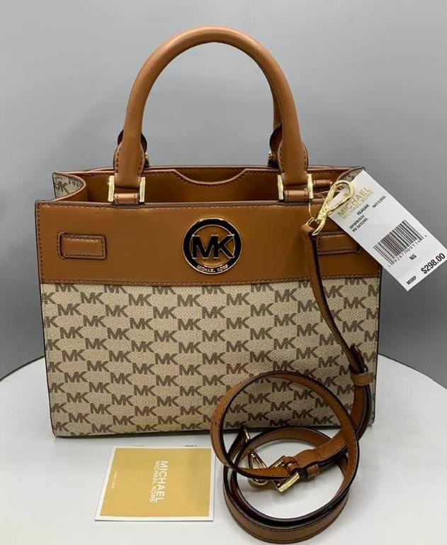 Michael kors reagan medium leather satchel clearance