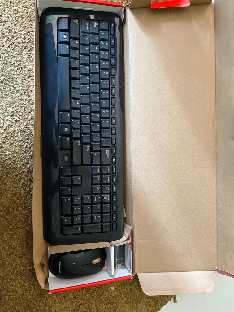 Wireless Microsoft Keyboard and mouse, Computers & Tech, Parts