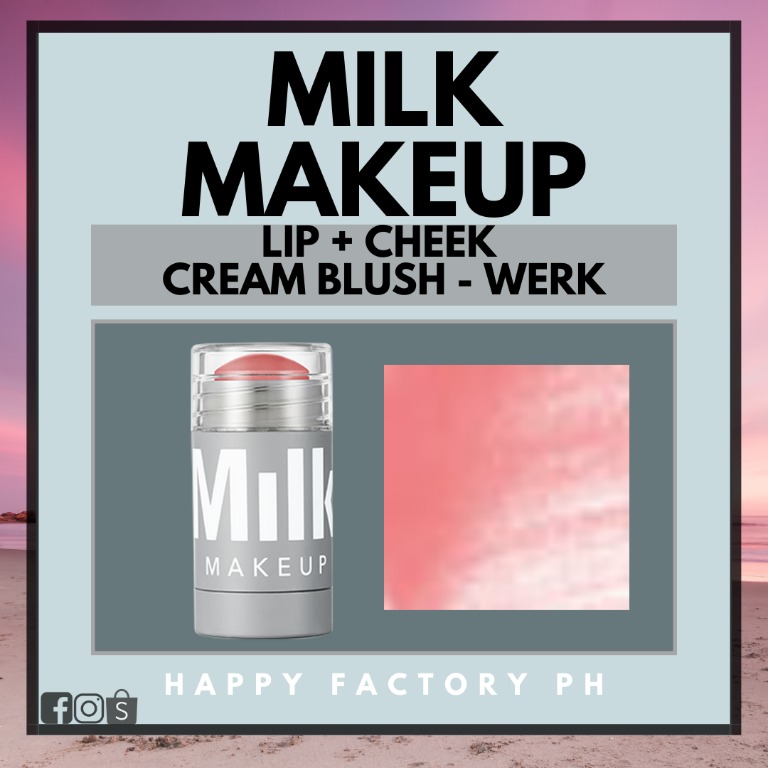 Milk Makeup Lip + Cheek Cream Blush and Lip Tint in Werk 6 g, Beauty