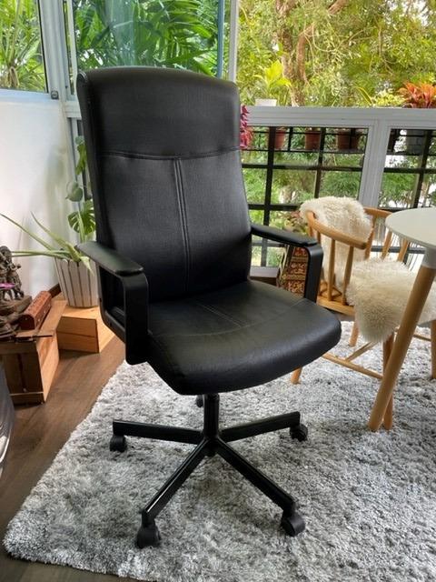 MILLBERGET Swivel chair Black Furniture Home Living Furniture Chairs on Carousell