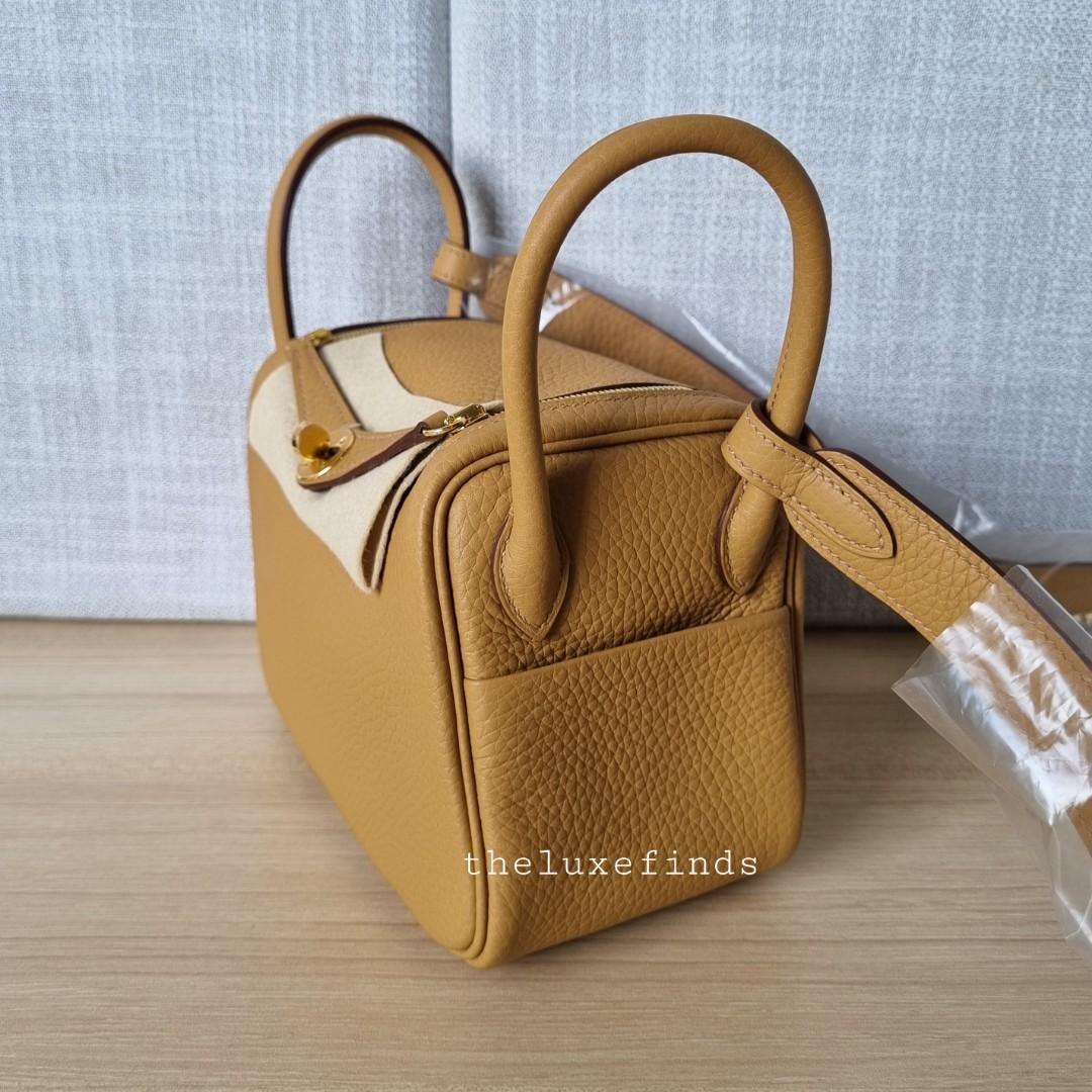 Hermes Mini Lindy In Biscuit🍪 Clemence Leather GHW Unboxing