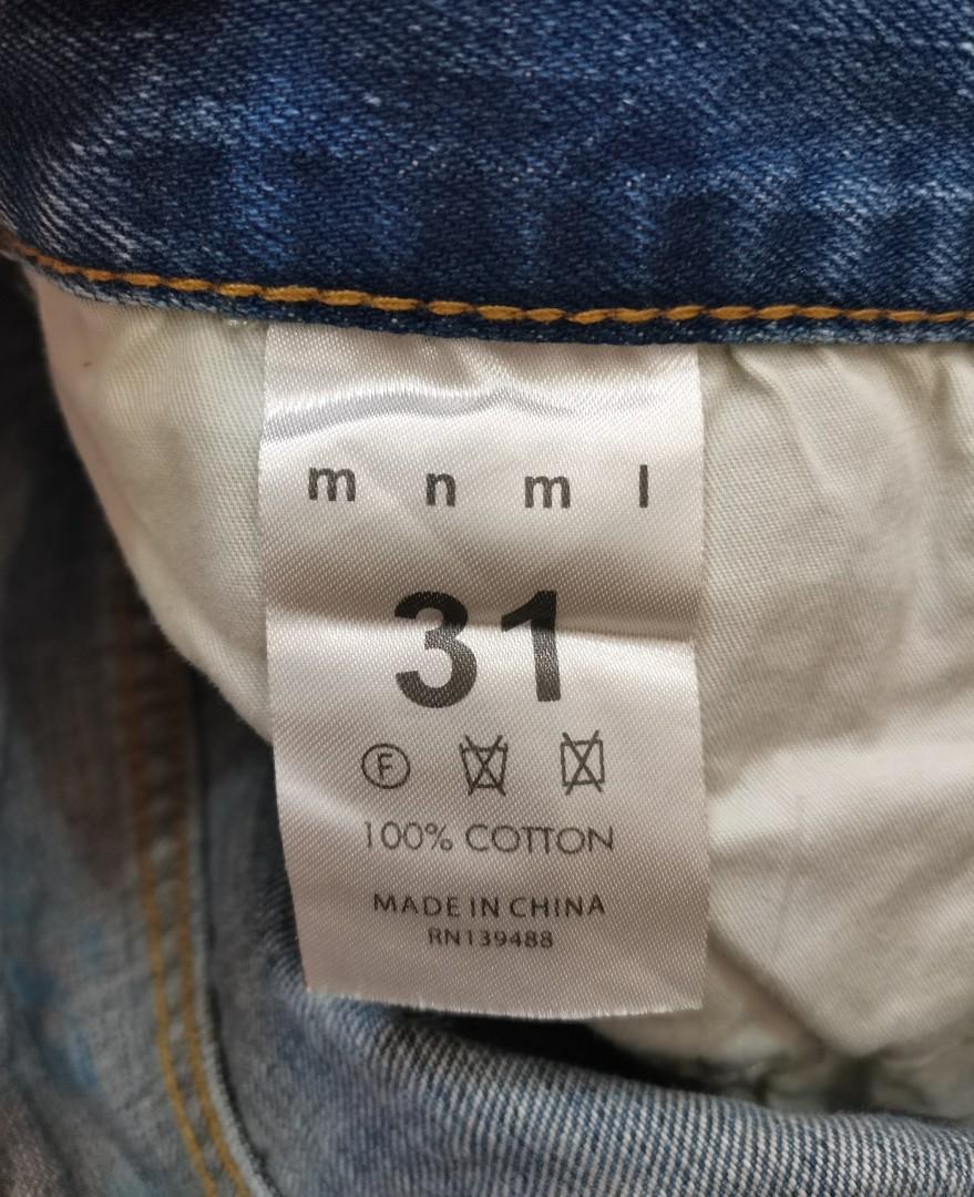 MNML Skinny Ankle-zip Distressed Jeans 