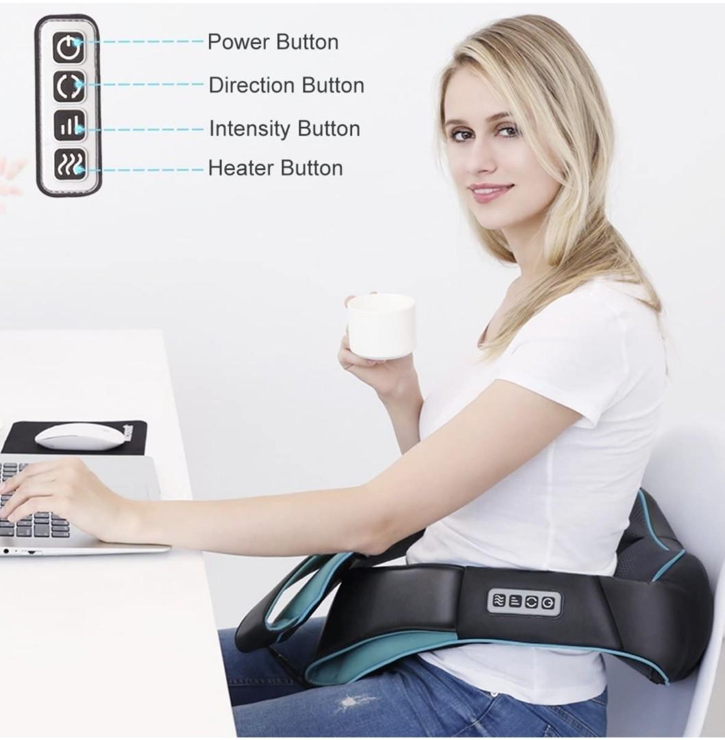 Mo Cuishle Shiatsu Back Shoulder and Neck Massager with Heat, Electric