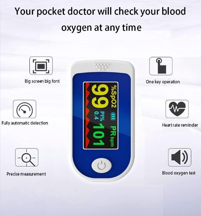 New BOXYM JSLX201 FingerClamp Pulse Oximeter Oxygen Saturometro Pulse Rate Monitor Digital