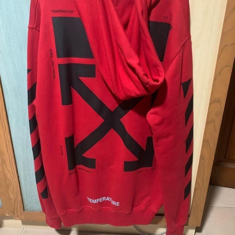 Red off white discount hoodie mona lisa