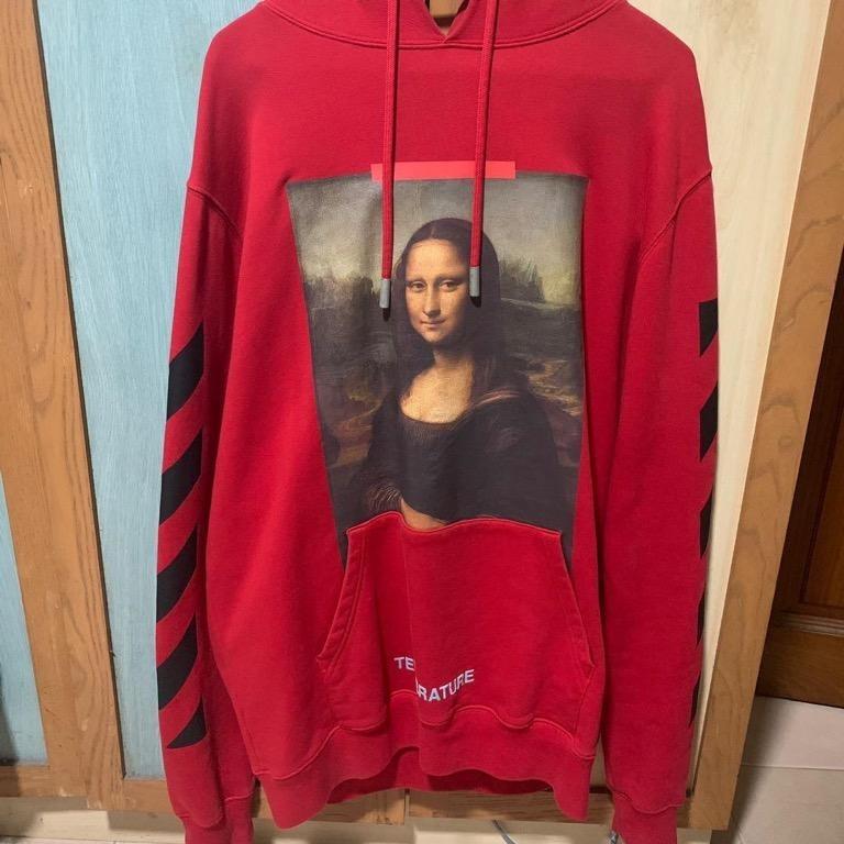 Off white red mona lisa hoodie shop