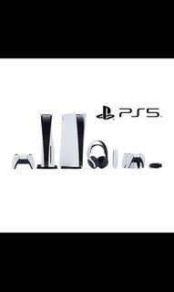 PS5 數位版 $25000 -（含主機/ 遙桿*1 /耳機*1/插座*1）