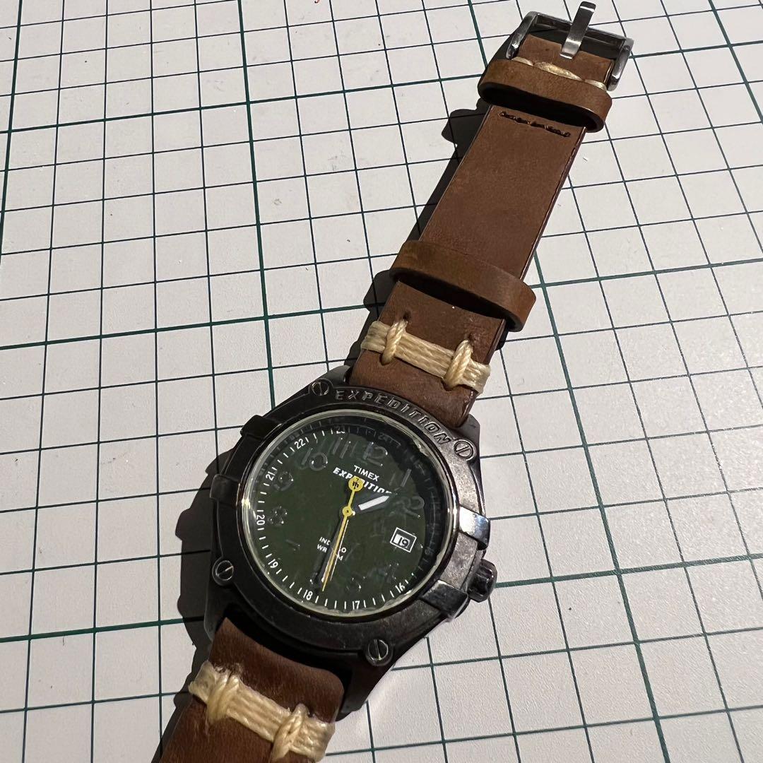 RARE Vintage 40mm TIMEX EXPEDITION WR100M Army Green Indiglo, Men's  Fashion, Watches & Accessories, Watches on Carousell