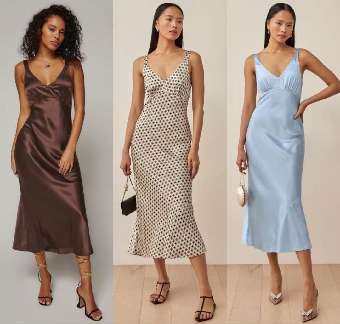 Reformation Daytona Silk Midi Maxi Dress, Women's Fashion, Dresses ...