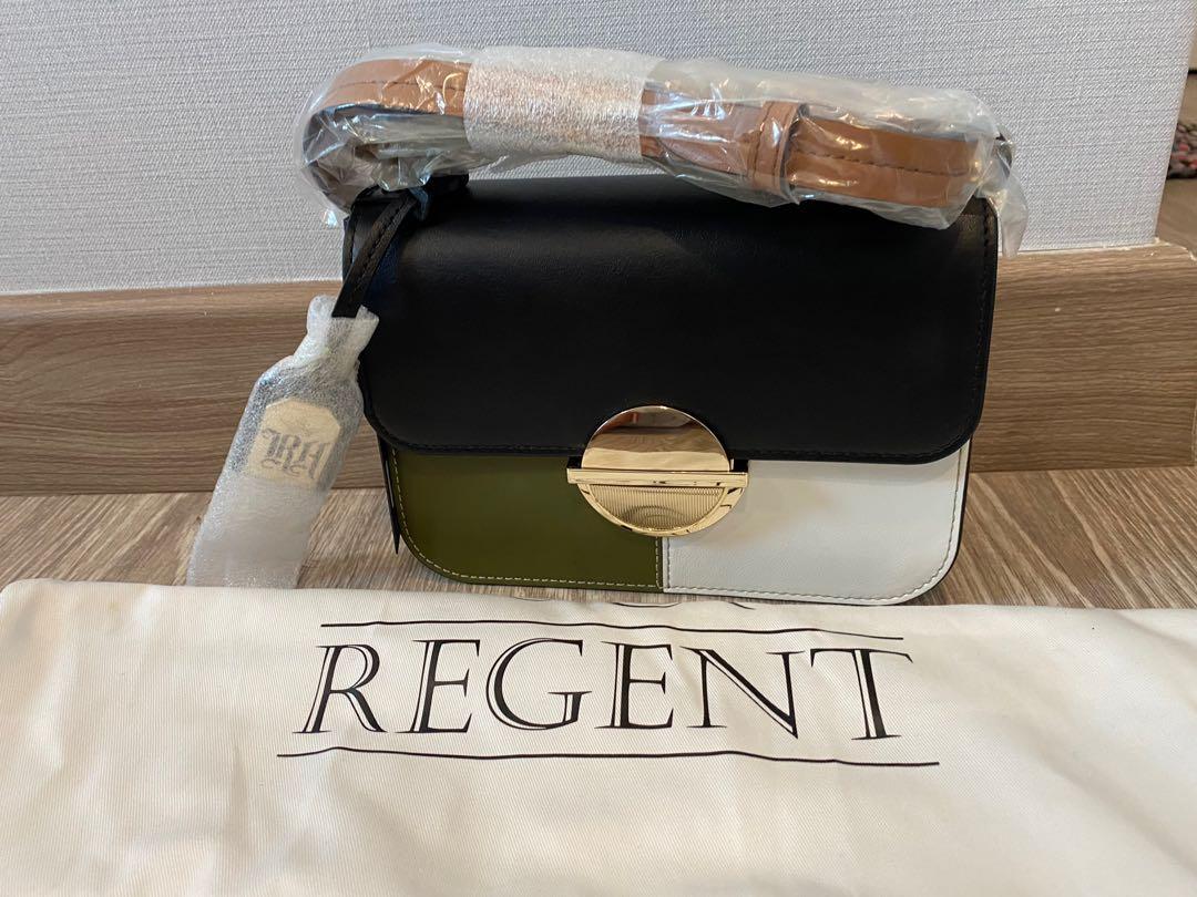 Regent 100 leather sling crossbody black nude white handbag beg
