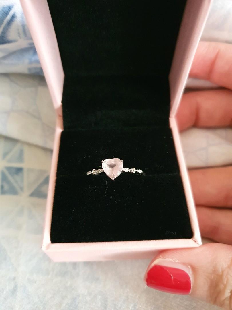 Adjustable heart ring store