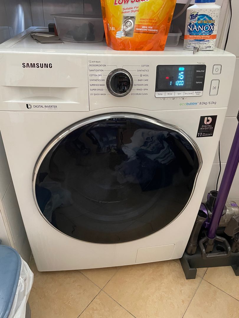 Samsung 8kg/6kg washer dryer, TV & Home Appliances, Washing Machines