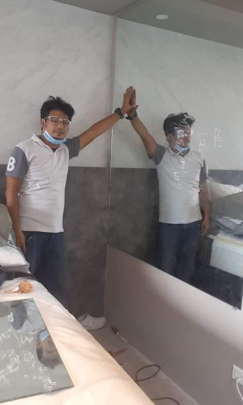 Shower enclosure mirror, Furniture & Home Living, Bathroom & Kitchen