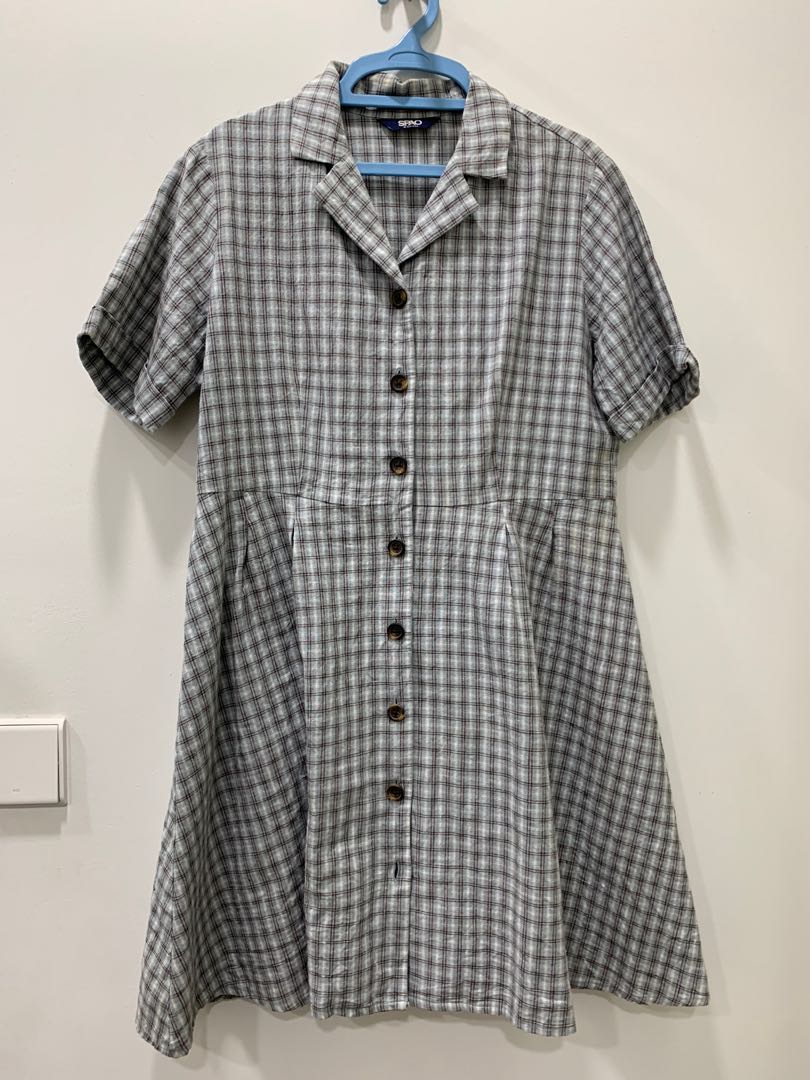 SPAO linen dress, Women's Fashion, Clothes, Dresses on Carousell