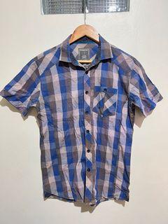 SPRINGFIELD Plaid Blue and Gray Polo