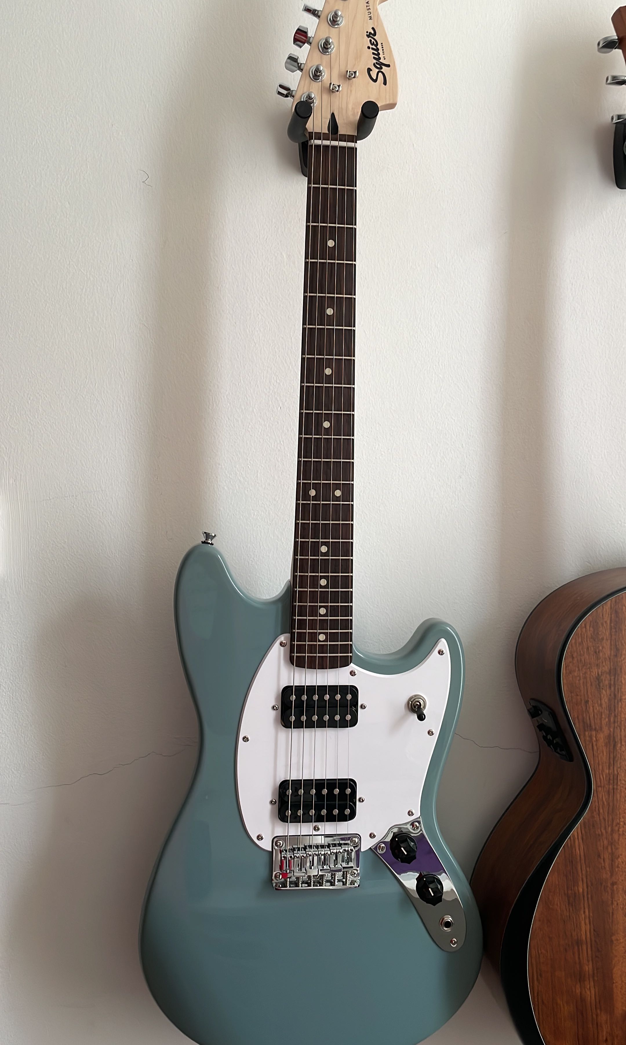 Squier bullet mustang top hh surf green