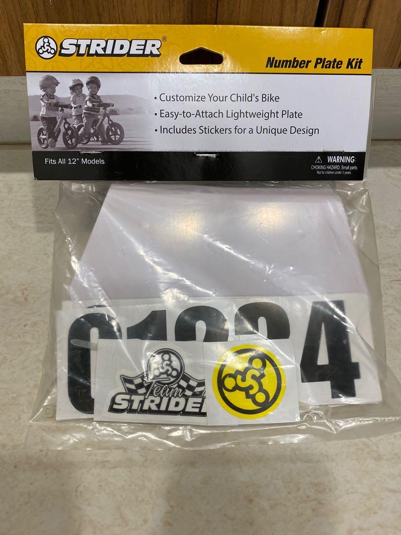 Strider bike number online plate