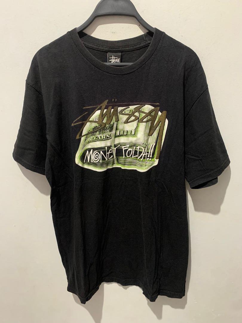 Stussy T-shirt Money Folda, Fesyen Pria 