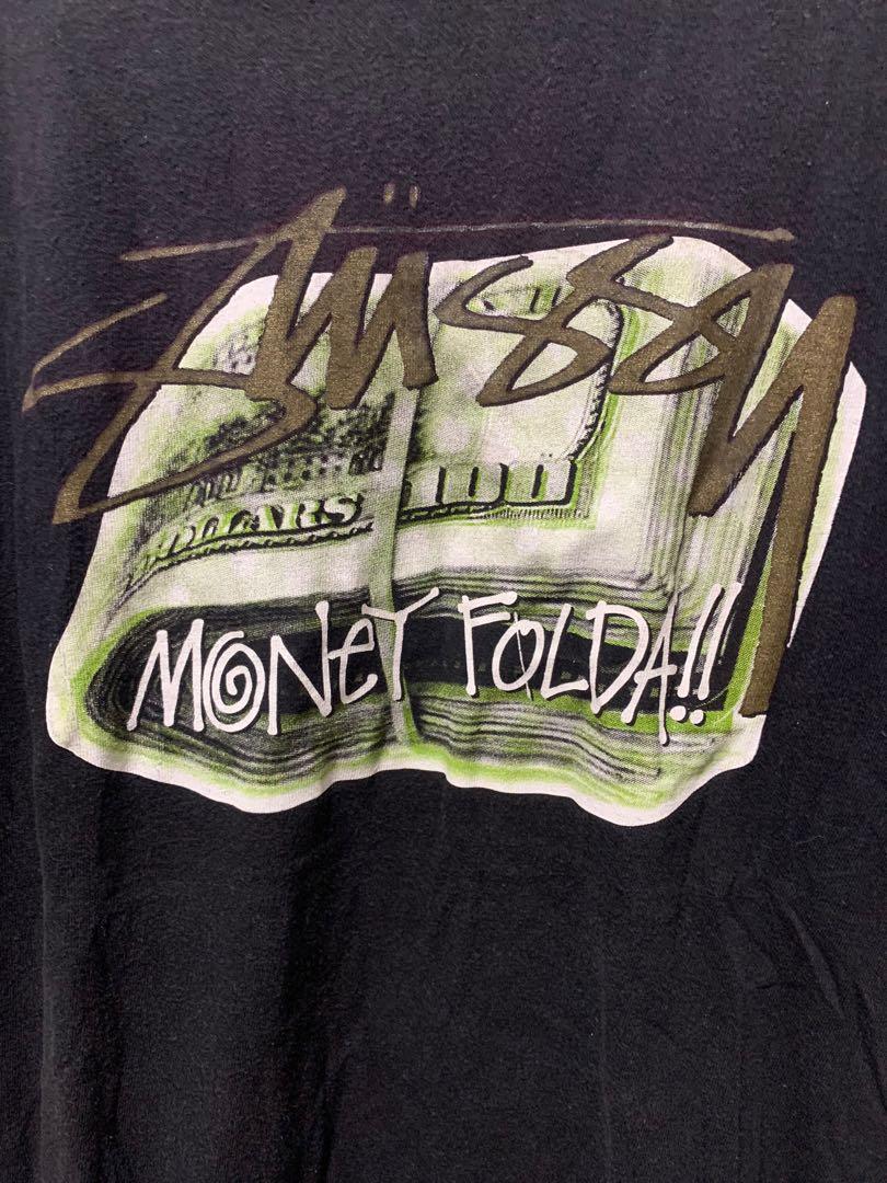 Stussy T-shirt Money Folda, Fesyen Pria 