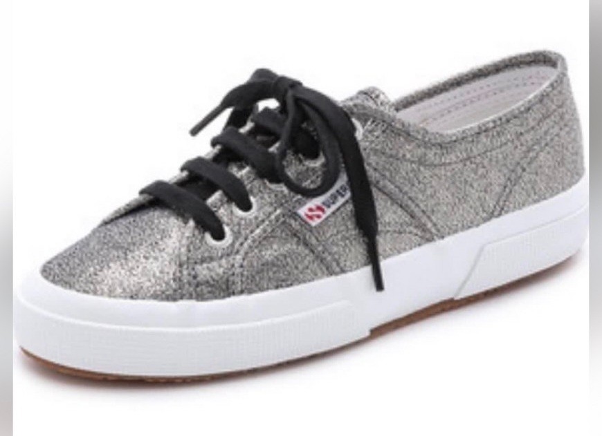 silver glitter superga